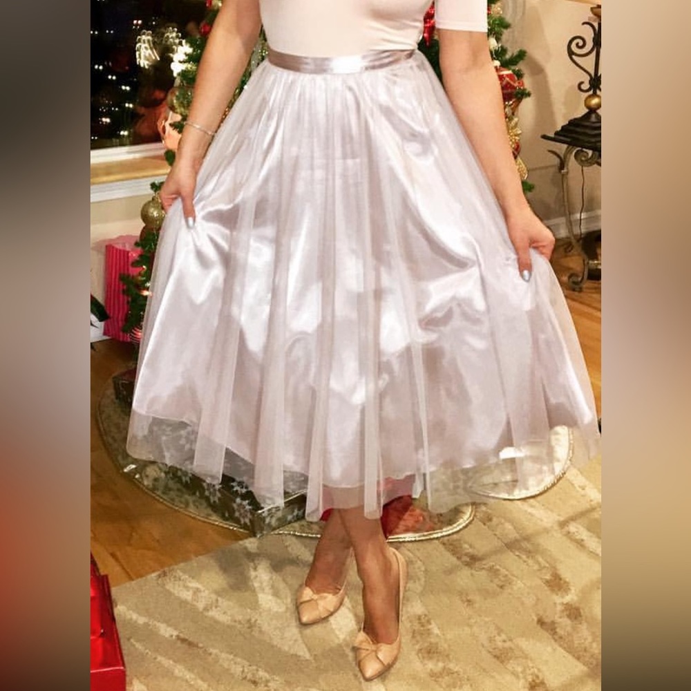 Chiffon and tulle a line princess ballerina skirt